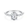 Moissanite 2.0carat 4-Prong Oval Diamond Ring