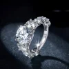 Moissanite 8.0carat Three Stone Round Diamond Ring Moissanite 8.0carat Three Stone Round Diamond Ring