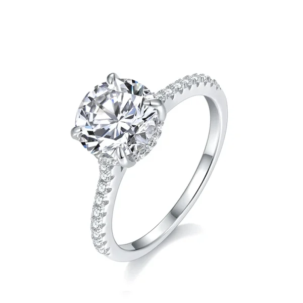 Moissanite Vintage 1.0carat 4-Prong Round Diamond Ring Moissanite Vintage 1.0carat 4-Prong Round Diamond Ring