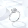 Moissanite Vintage 3.0carat Halo Round Diamond Ring Moissanite Vintage 3.0carat Halo Round Diamond Ring
