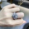 Moissanite 8.0carat Three Stone Round Diamond Ring Moissanite 8.0carat Three Stone Round Diamond Ring