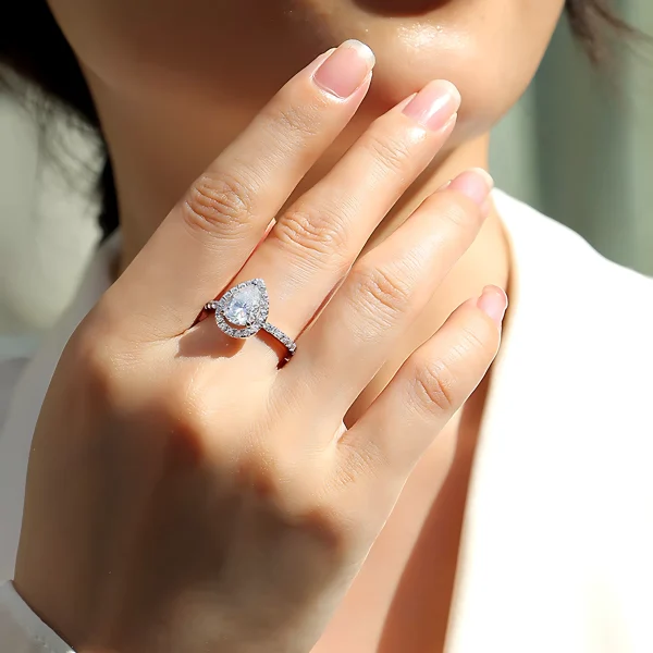 Moissanite 1.5carat Pear Halo Diamond Ring!!1110428241-0-cib 拷贝1. Moissanite 1.5carat Pear Halo Diamond Ring