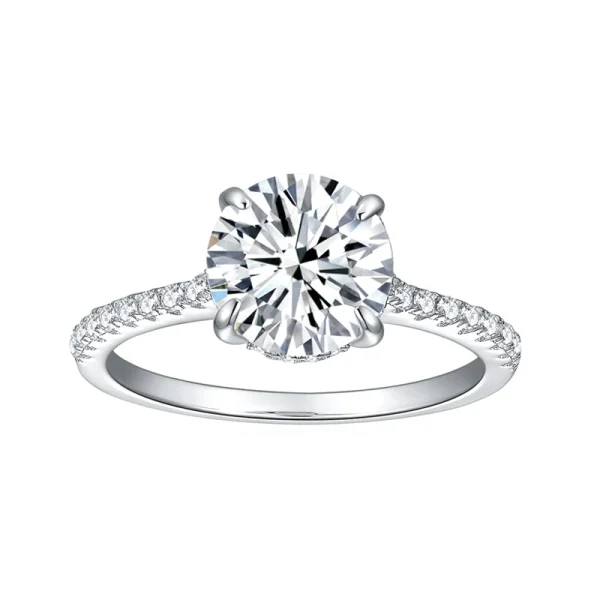 Moissanite Vintage 1.0carat 4-Prong Round Diamond Ring Moissanite Vintage 1.0carat 4-Prong Round Diamond Ring
