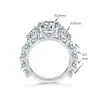 Moissanite 8.0carat Three Stone Round Diamond Ring Moissanite 8.0carat Three Stone Round Diamond Ring