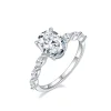 Moissanite 2.0carat 4-Prong Oval Diamond Ring