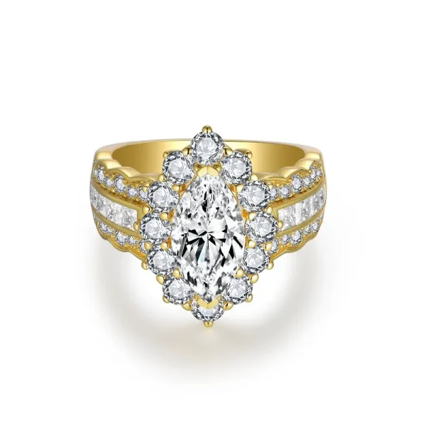 Moissanite Row 2.0carat Marquise Diamond Ring Moissanite Row 2.0carat Marquise Diamond Ring