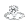 Moissanite 5.0carat Pear Diamond Ring