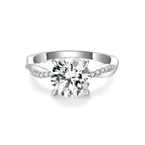 Moissanite 2.0carat Vine Round Diamond Ring Moissanite 2.0carat Vine Round Diamond Ring