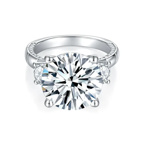Moissanite 8.0carat Round Diamond Ring Moissanite 8.0carat Round Diamond Ring