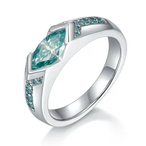 Moissanite 1.0carat Green Marquise Diamond Ring Moissanite 1.0carat Green Marquise Diamond Ring