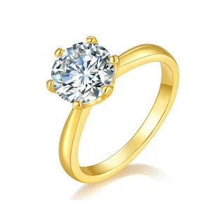 Moissanite 1.0 Carat 6-Prong Solitaire Round Engagement Diamond Ring Moissanite 1.0 Carat 6-Prong Solitaire Round Engagement Diamond Ring