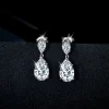 Moissanite Two Stone 7*11mm Pear Diamond Earrings