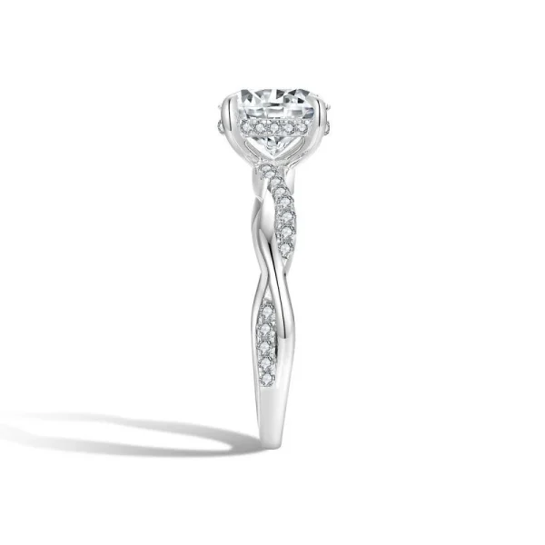 Moissanite 2.0carat Vine Round Diamond Ring Moissanite 2.0carat Vine Round Diamond Ring