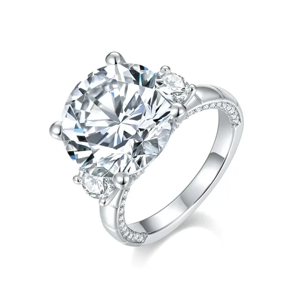 Moissanite 8.0carat Round Diamond Ring Moissanite 8.0carat Round Diamond Ring