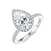 Moissanite 2.5carat Pear Diamond Ring Moissanite 2.5carat Pear Diamond Ring