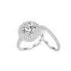 Moissanite 2.0carat Double Halo Round Diamond Ring Can Be Separated Moissanite 2.0carat Double Halo Round Diamond Ring Can Be Separated