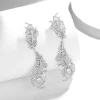 Moissanite Feather Diamond Earrings