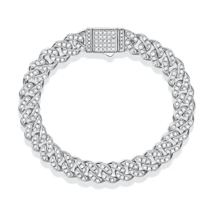 Moissanite Men's Full Round Diamond Bracelet Moissanite Men's Full Round Diamond Bracelet